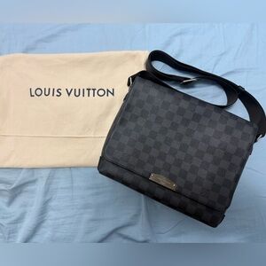 Louis Vuitton Black Checkered Men's Bag